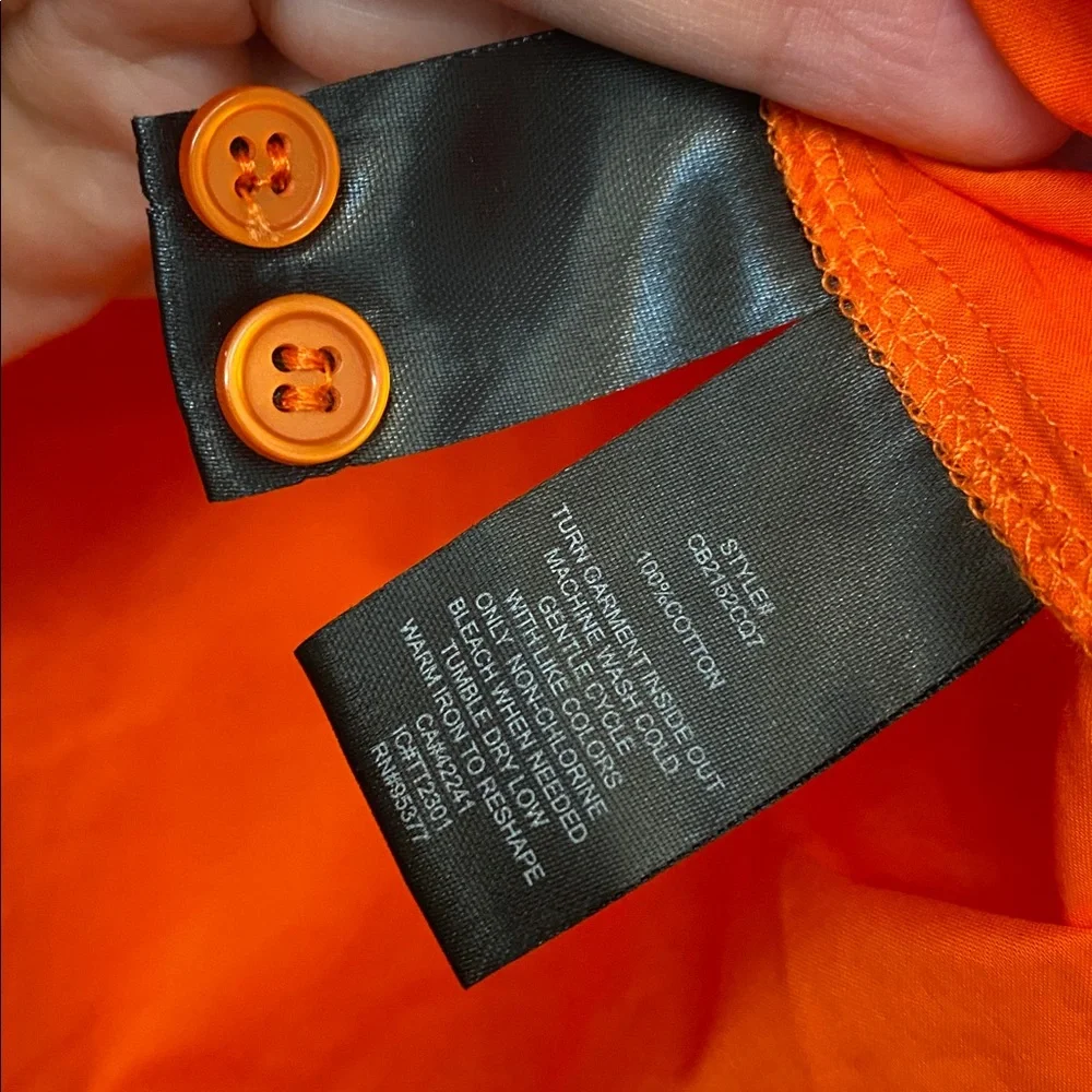 Sanctuary Red Orange Button Down Shirt - Picture 4 of 5